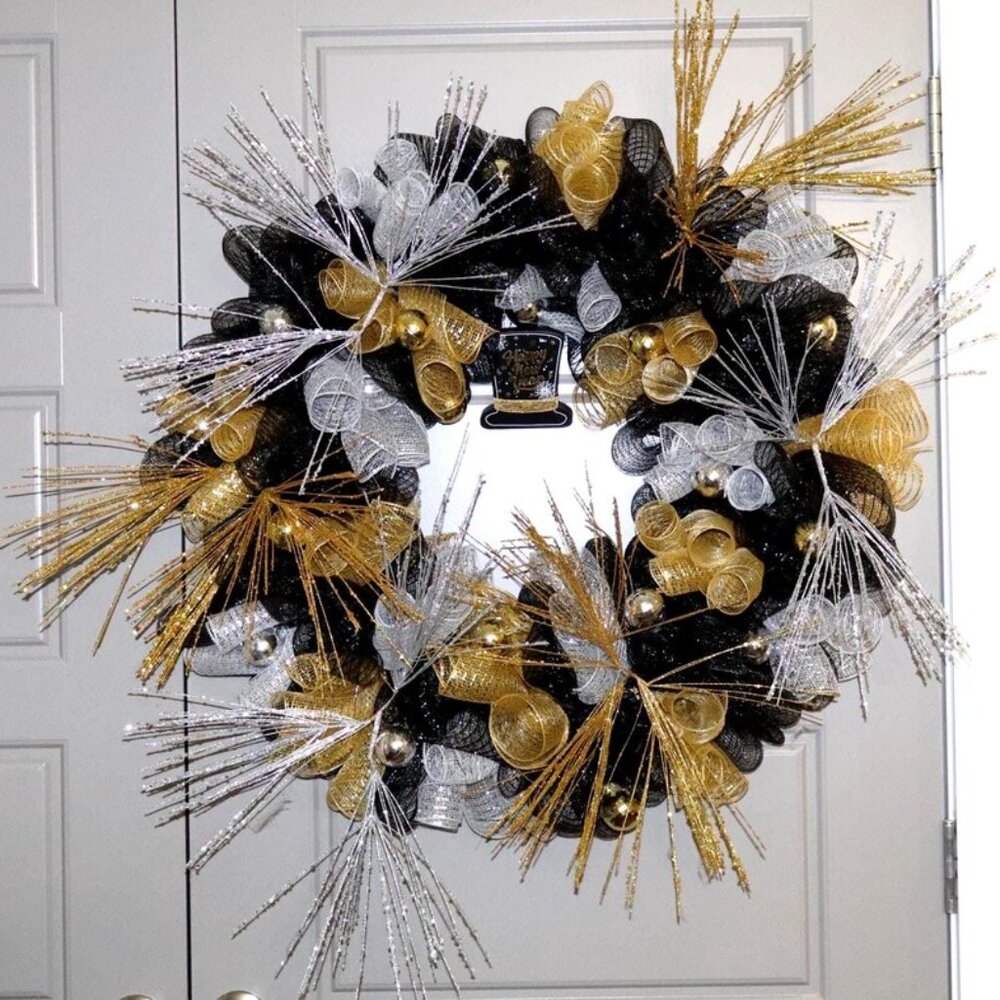 Custom New Years Wreath